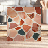 Moderne Terrazzo-Gestaltung mit erdigen Tönen Fliese