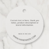 Moderne Terrazzo Keramik Sehen Sie sich Ihre Logop Geschenkanhänger (Rückseite)