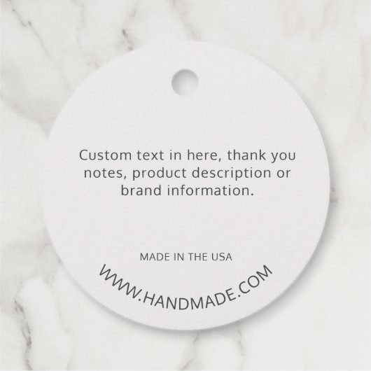 Moderne Terrazzo Keramik Sehen Sie sich Ihre Logop Geschenkanhänger (Rückseite)