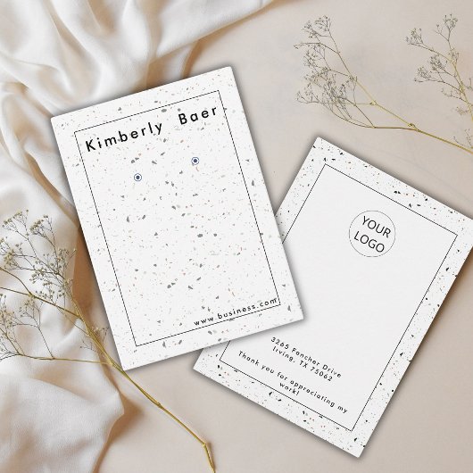 Moderne Terrazzo-Logo-Verleihkarte Visitenkarte