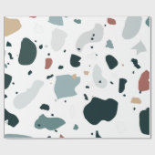 Moderne Terrazzo-Muster – Abstrakte Mittelmeer-Opt Geschenkpapier (Flach)