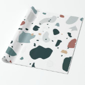 Moderne Terrazzo-Muster – Abstrakte Mittelmeer-Opt Geschenkpapier (Ungerollt)