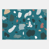 Moderne Terrazzo-Muster – Abstrakte Mittelmeer-Opt Geschenkpapier Set (Vorderseite 3)