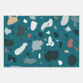 Moderne Terrazzo-Muster – Abstrakte Mittelmeer-Opt Geschenkpapier Set (Vorderseite 2)