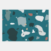 Moderne Terrazzo-Muster – Abstrakte Mittelmeer-Opt Geschenkpapier Set (Vorderseite)