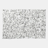 Moderne Terrazzo-Muster in Weiß und Grau Geschirrtuch (Horizontal)