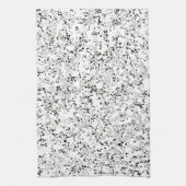 Moderne Terrazzo-Muster in Weiß und Grau Geschirrtuch (Vertikal)