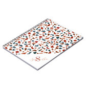 Moderne Terrazzo-Muster-Monogramm Notizblock (Linke Seite)