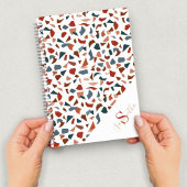 Moderne Terrazzo-Muster-Monogramm Notizblock