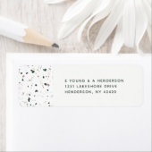 Moderne Terrazzo-Muster-Rücksendeadressen-Aufklebe (Insitu)