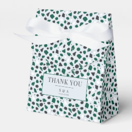 Moderne Terrazzo-Optik in Smaragdgrün & Konfetti Geschenkschachtel