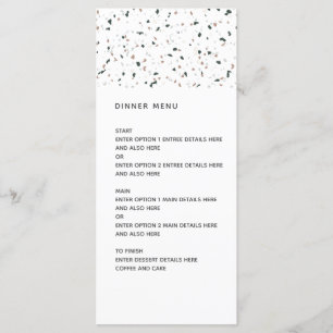 Moderne Terrazzo Pattern Wedding Menükarte