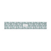 Moderne Terrazzo & Smaragd-Monogramm Einladungsbanderole (Flach)
