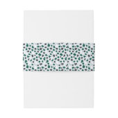 Moderne Terrazzo & Smaragd-Monogramm Einladungsbanderole (Rückseitenbeispiel)