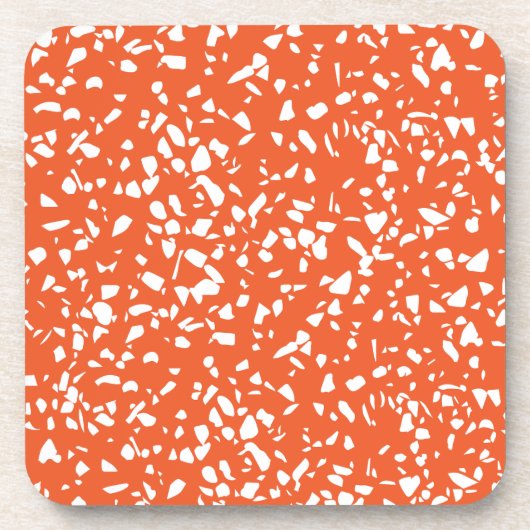 Moderne Terrazzo Untersetzer Orange (Vorderseite)