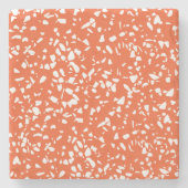 Moderne Terrazzo Untersetzer Orange (Vorderseite)