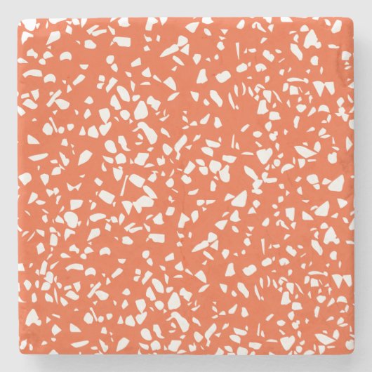 Moderne Terrazzo Untersetzer Orange (Vorderseite)