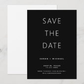 Moderne Text-only-Hochzeit - Save The Date (Vorne/Hinten)