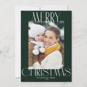moderne Text-Weihnachtskarte Feiertagskarte (Vorderseite)