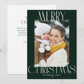 moderne Text-Weihnachtskarte Feiertagskarte (Vorne/Hinten)