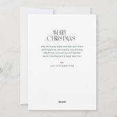 moderne Text-Weihnachtskarte Feiertagskarte (Rückseite)
