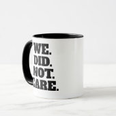 Moderne Textaussage | Typografie Weißer Text Tasse (Vorderseite Links)