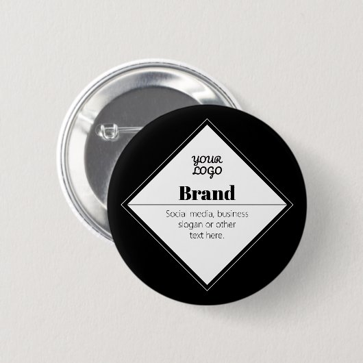 Moderne Textgestaltung bearbeiten & Ihr Logo Button (Vorne & Hinten)