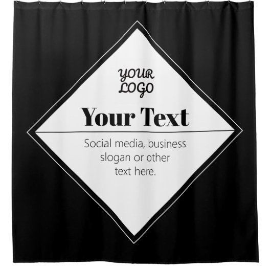 Moderne Textgestaltung bearbeiten & Ihr Logo Duschvorhang (Vorderseite)
