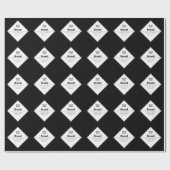 Moderne Textgestaltung bearbeiten & Ihr Logo Geschenkpapier (Flach)