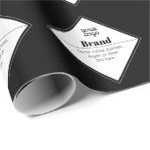 Moderne Textgestaltung bearbeiten & Ihr Logo Geschenkpapier (Rolleneckpunkt)