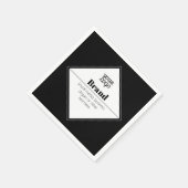 Moderne Textgestaltung bearbeiten & Ihr Logo Serviette (Ecke)