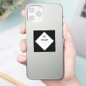 Moderne Textgestaltung & Ihr Logo editierbar Aufkleber (Telefon)