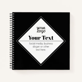 Moderne Textgestaltung & Ihr Logo editierbar Notizblock
