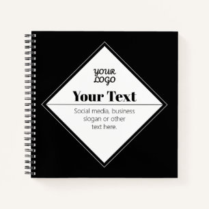Moderne Textgestaltung & Ihr Logo editierbar Notizblock