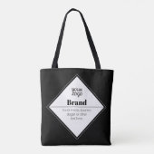 Moderne Textgestaltung & Ihr Logo Tasche (Rückseite)