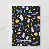 Moderne TextHalloween-Vollblutfoto-Karte Feiertagskarte (Rückseite)