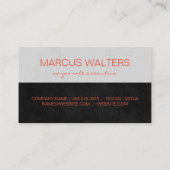 Moderne Textur Corporate Zwei Tone Visitenkarte (Rückseite)