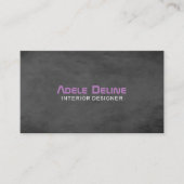 Moderne Textur Dunkelgrau Lila Innenarchitektur De Visitenkarte (Vorderseite)