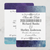 Moderne Textur Extravagant Save The Date (Vorne/Hinten)