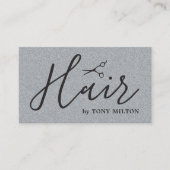Moderne Textur Graue schwarze Scheren Bold HairSal Visitenkarte (Vorderseite)