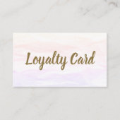 Moderne Textur Light Pink Golden Beauty Salon Treuekarte (Vorderseite)
