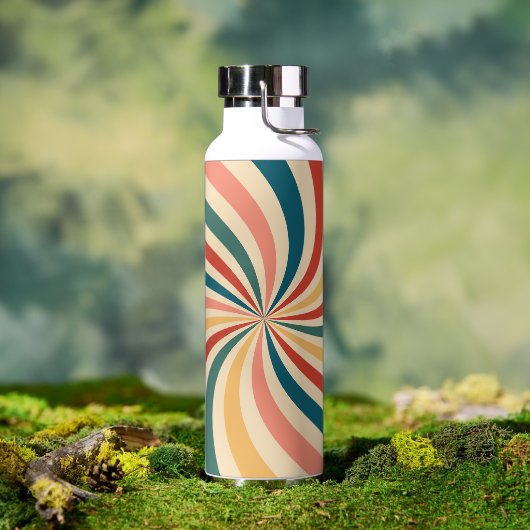 Moderne Texturierte Retro Gemusterte Farbige Trinkflasche (Außenbereich)
