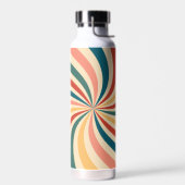 Moderne Texturierte Retro Gemusterte Farbige Trinkflasche (Links)