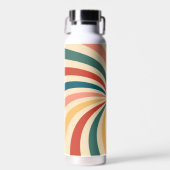 Moderne Texturierte Retro Gemusterte Farbige Trinkflasche (Vorne)