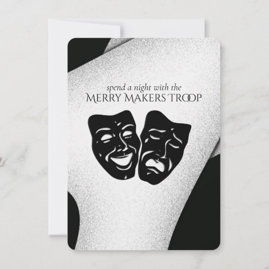 Moderne Theatereinladung Einladung (Rückseite)