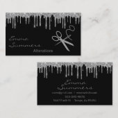 Moderne Thread-Veränderungen bei Silver Glitzer Visitenkarte (Vorne/Hinten)