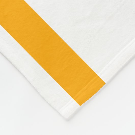 Moderne, tiefblaugelbe Streifen auf weiß Fleecedecke (Ecke)