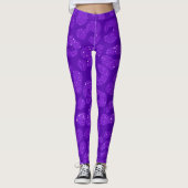 Moderne Tier Leopard Lila Glitter Leggings (Vorderseite)