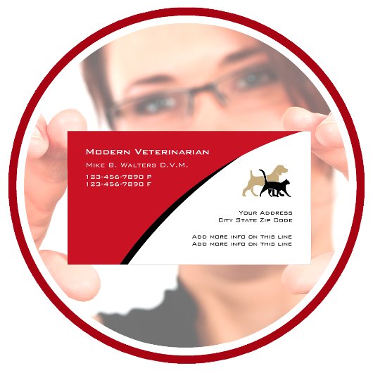 Moderne Tierärztliche Visitenkarten Visitenkarte