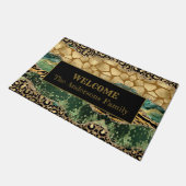 Moderne Tierdruckabdeckung - Name der Familie Fußmatte (Schrägansicht)